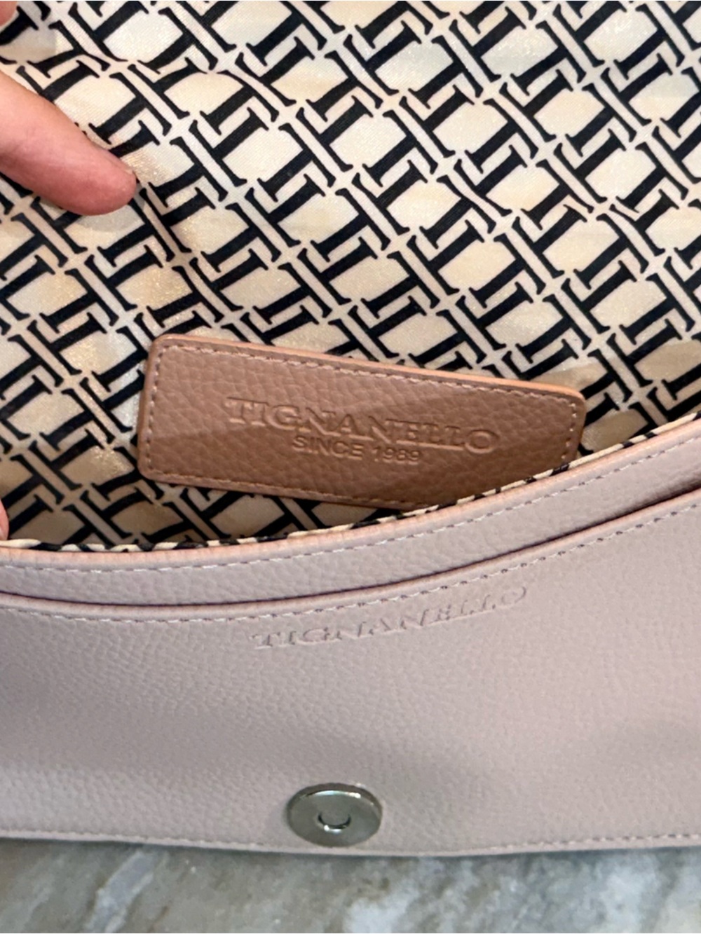 TIGNANELLO Pink quilted leather crossbody bag - Picture 5 of 5